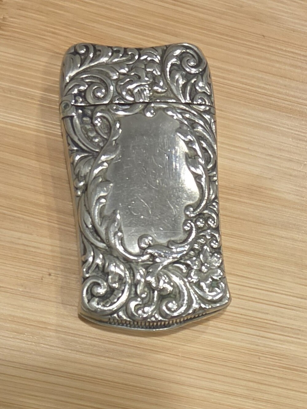 Antique Vesta 925 Silver Ornate Decorative Match Safe